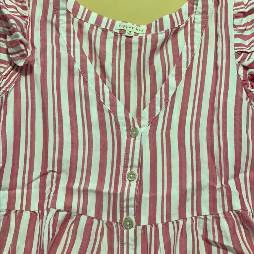 Pink and White Stripped Tank